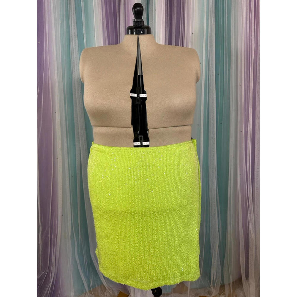 Green Sequin Skirt